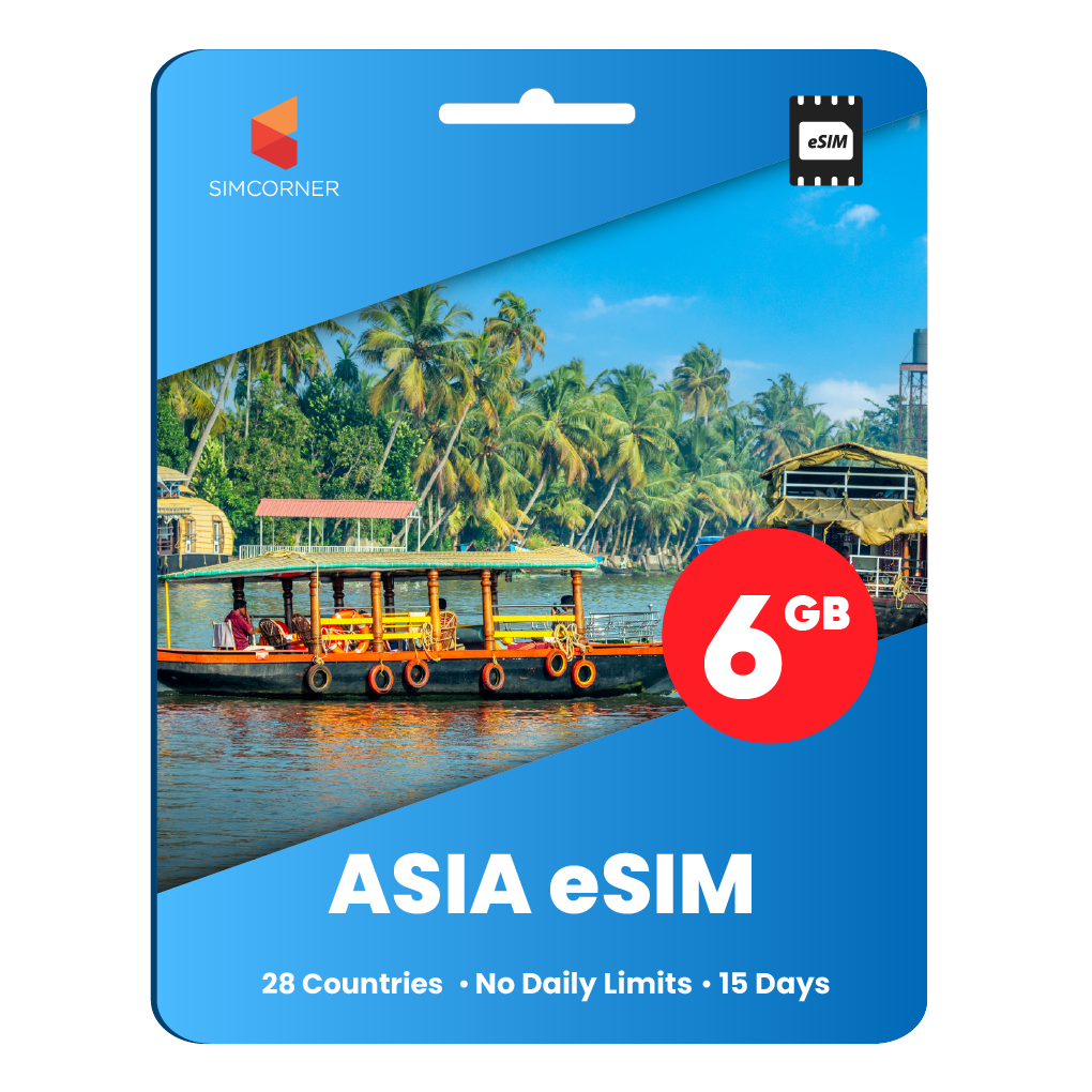 [eSIM] Asia Travel SIM (6GB - 15 Days) | SimCorner