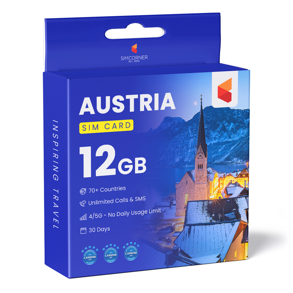 Austria Travel Sim Card (12GB)