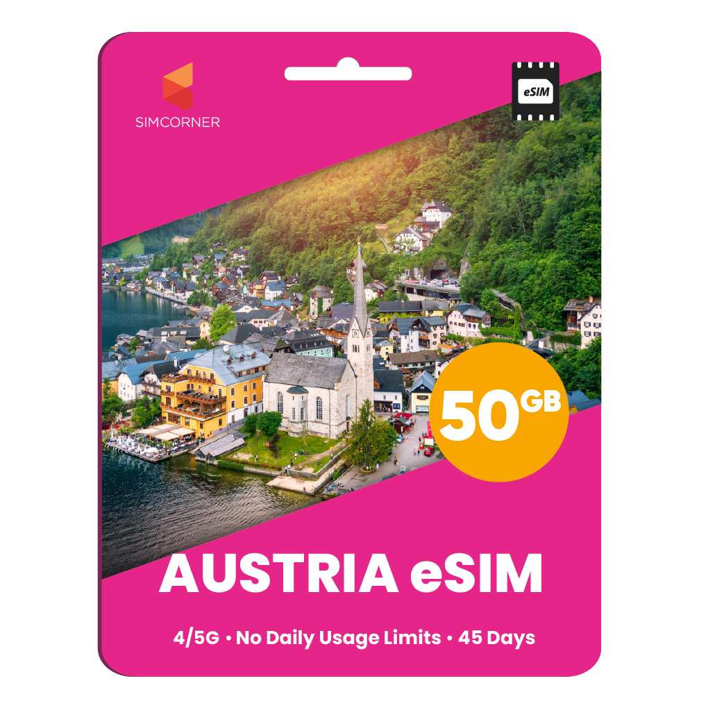 Austria eSIM: 50GB - 45 Days
-SimCorner