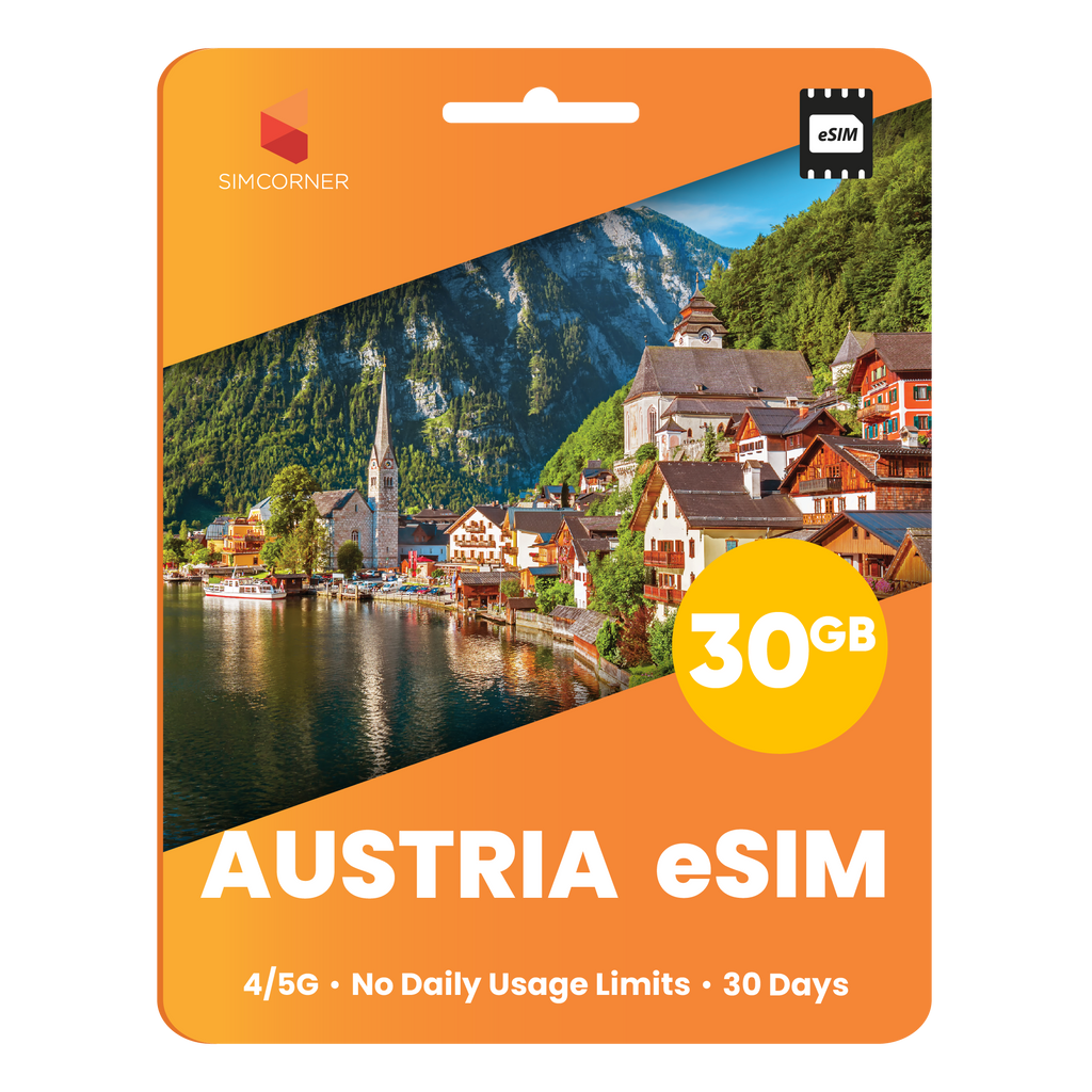 Austria eSIM: 30GB - 30 Days