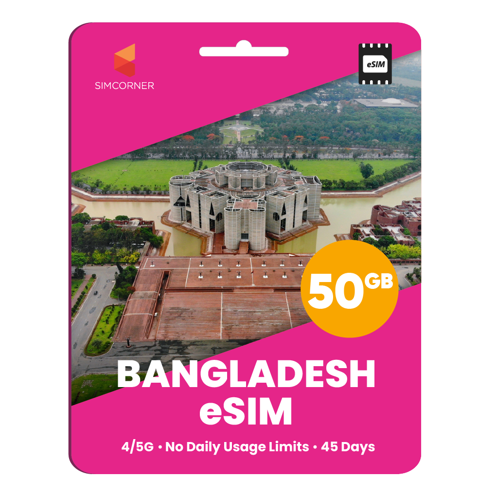 Bangladesh eSIM: 50GB - 45 Days -SimCorner