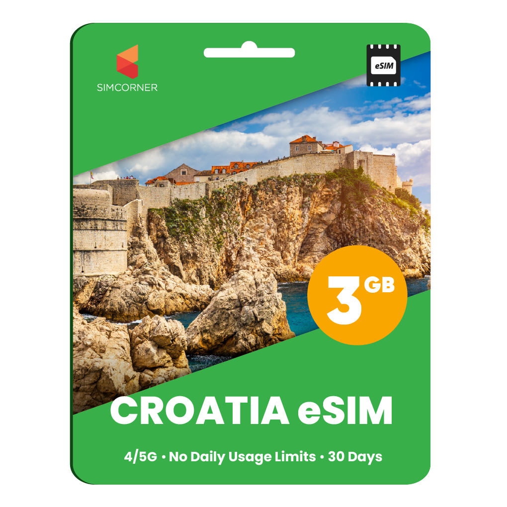 Croatia eSIM: 3GB - 30 Days - SimCorner