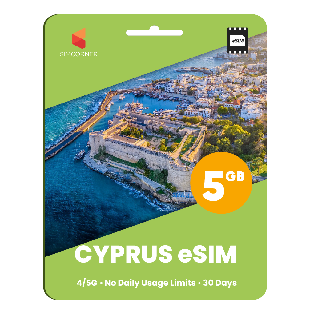 Cyprus eSIM: 5GB - 30 Days - SimCorner 