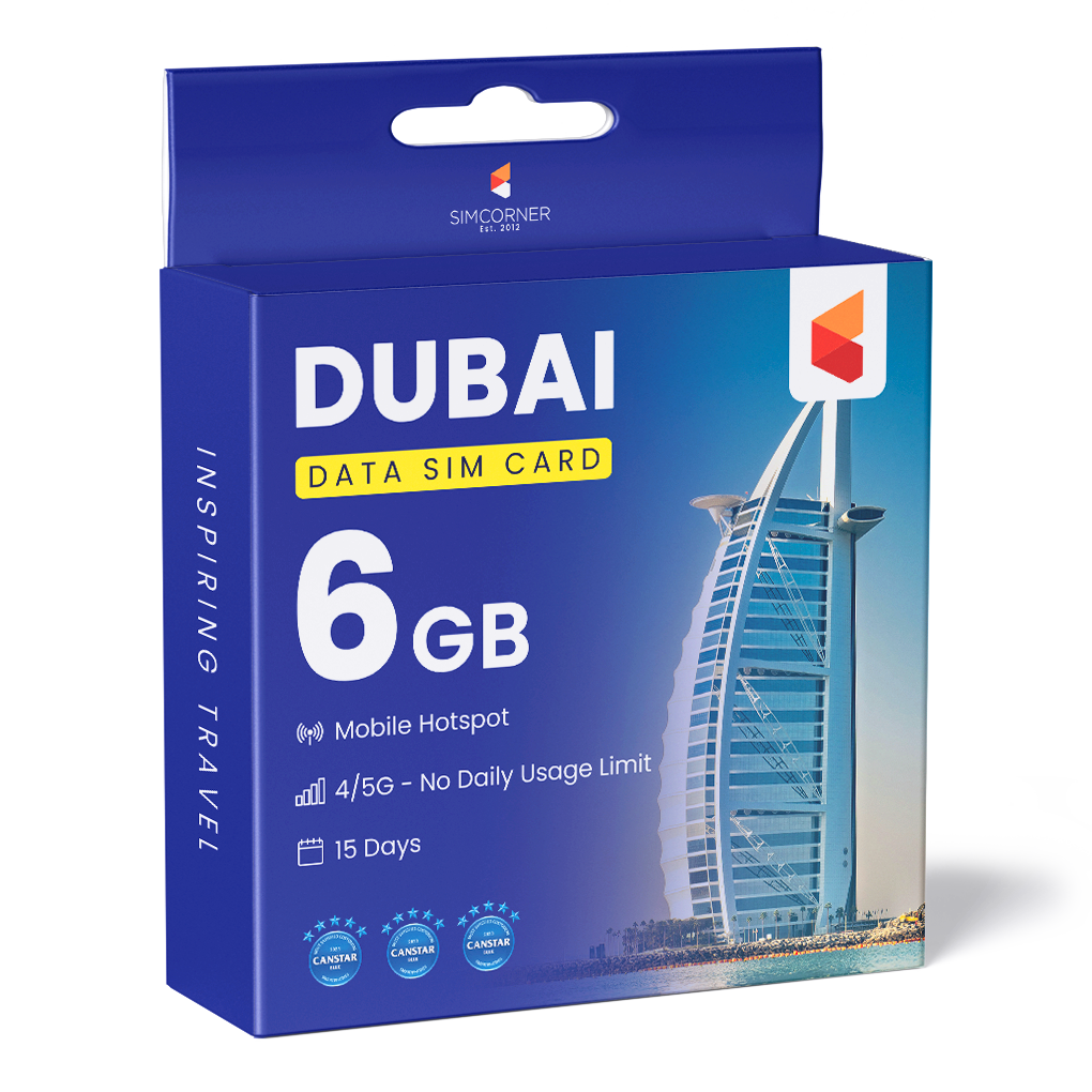 Dubai (UAE) Data SIM Card (15 Day - 6GB)