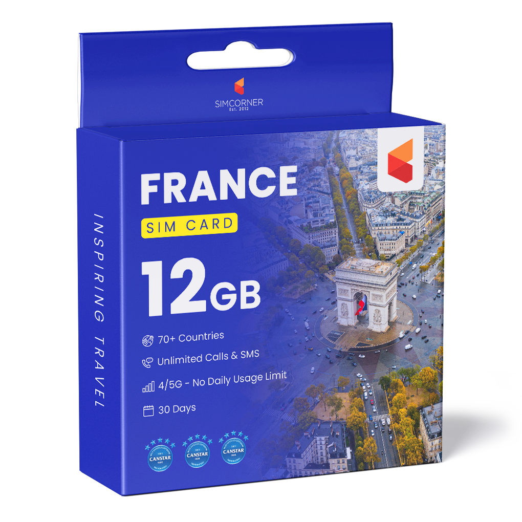 France Travel Sim Card (12GB) | SimCorner