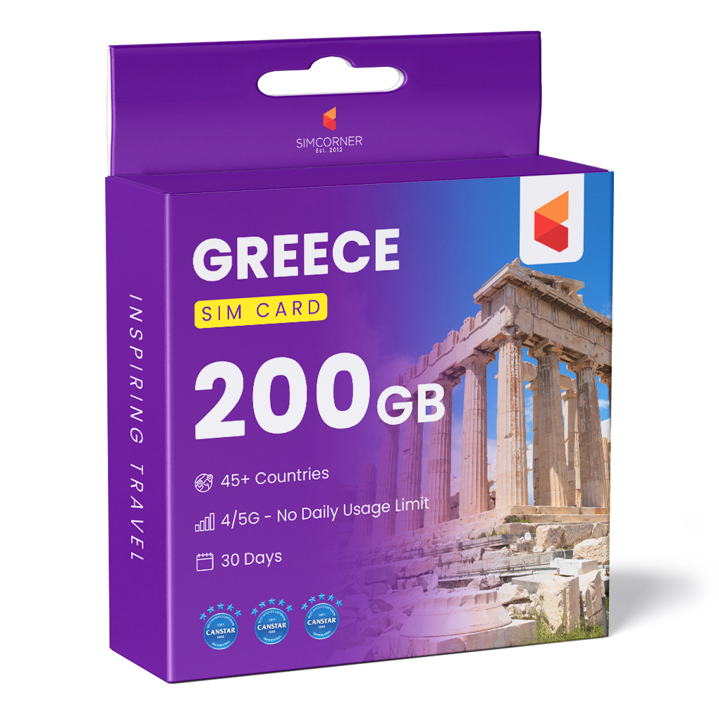 Greece Travel Sim Card 200GB - SimCorner