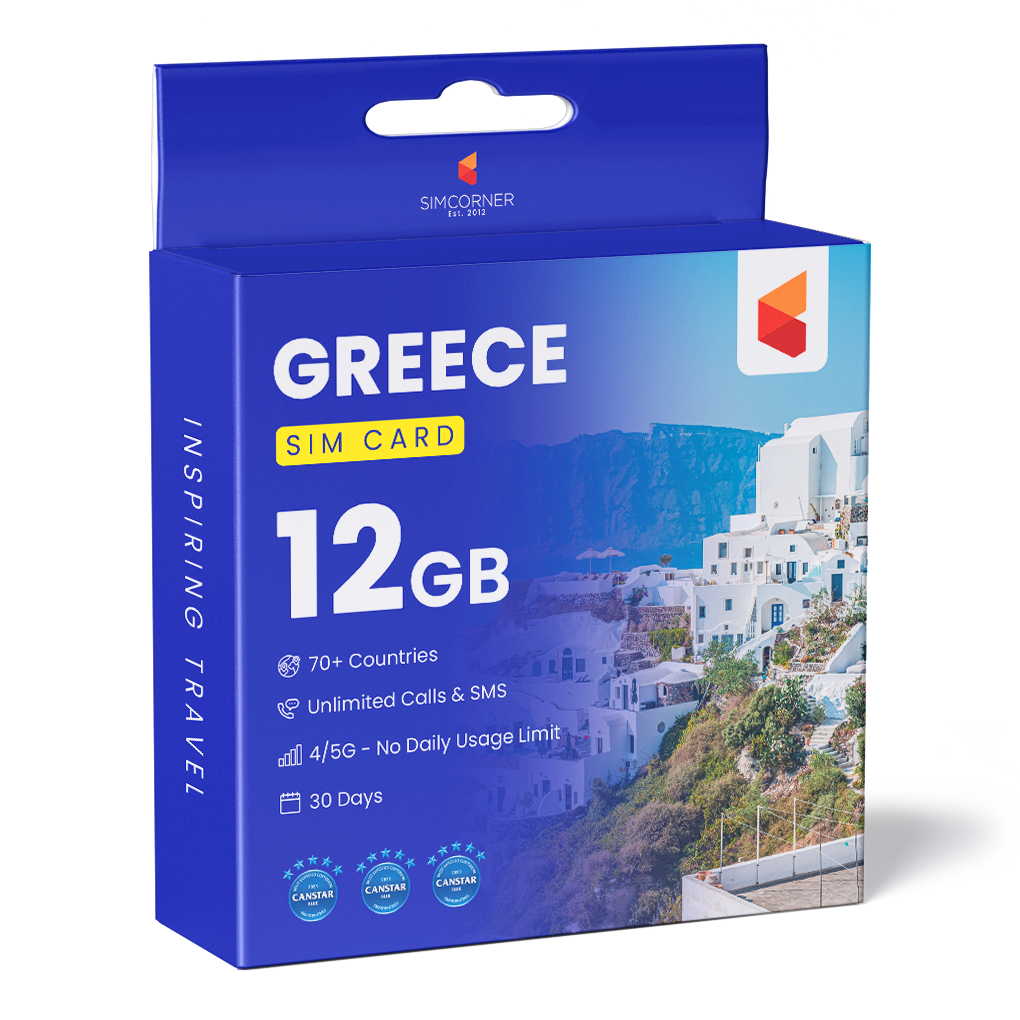 Greece Travel Sim Card (12GB) | SimCorner