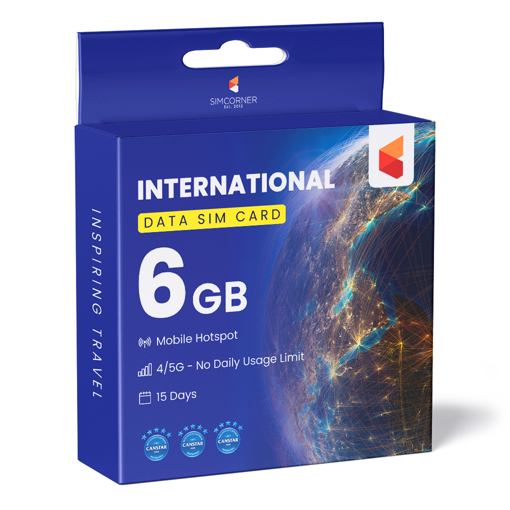 15 Day International Data Sim Card (6GB)