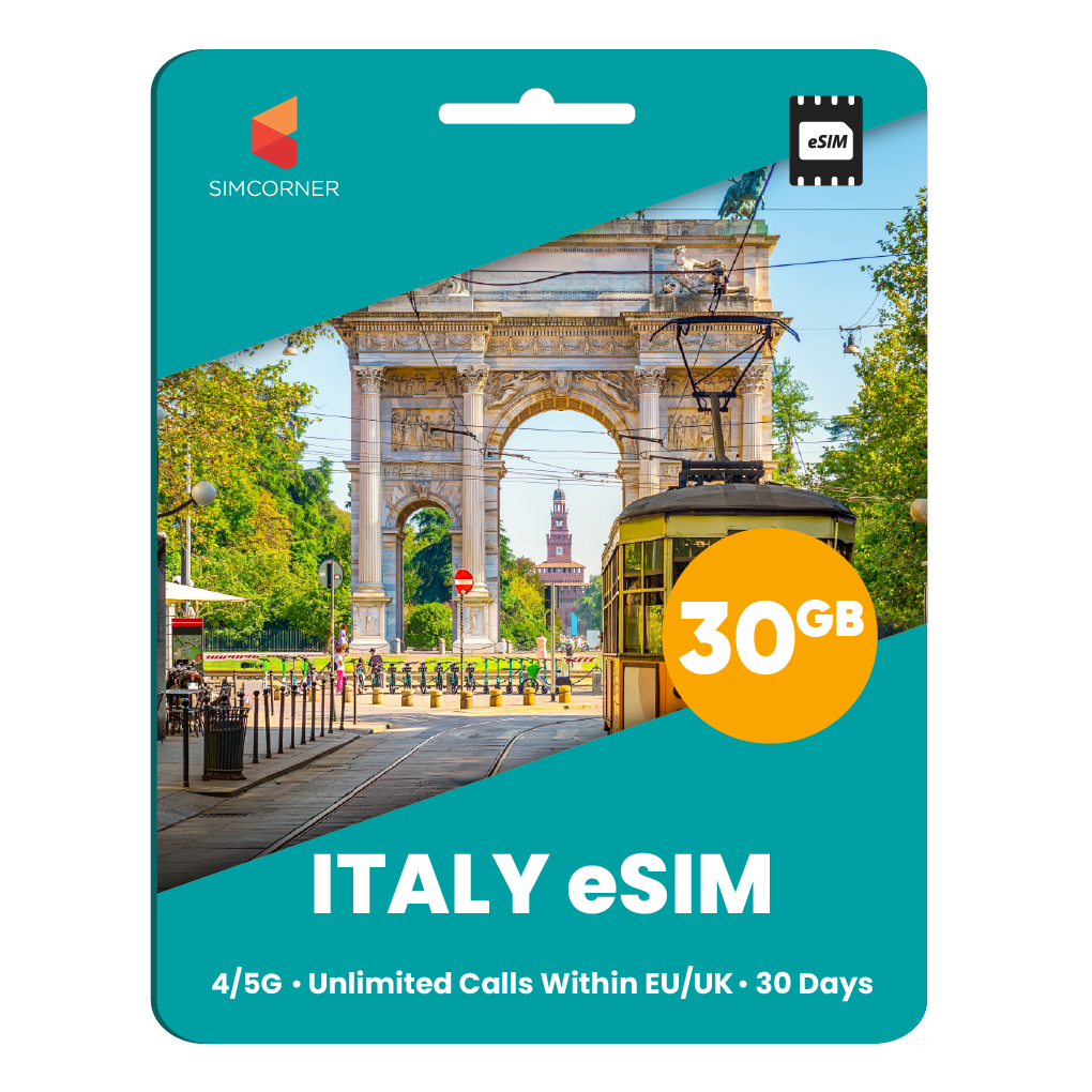 [eSIM] Italy eSim Card (30GB)- SimCorner