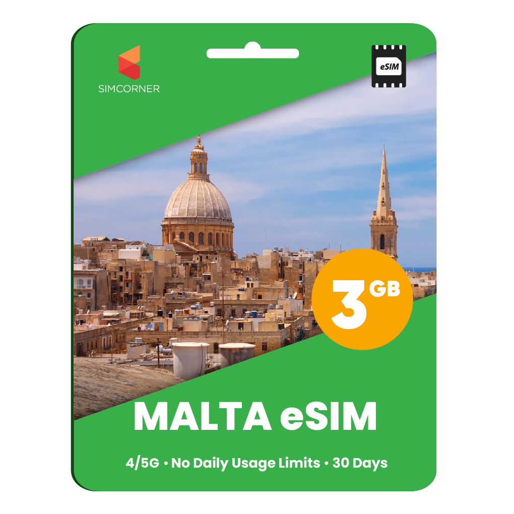 Malta eSIM: 3GB - 30 Days | SimCorner