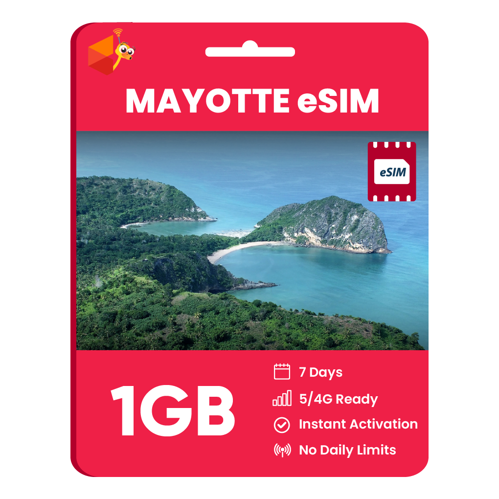 Mayotte eSIM: 1GB - 7 Days