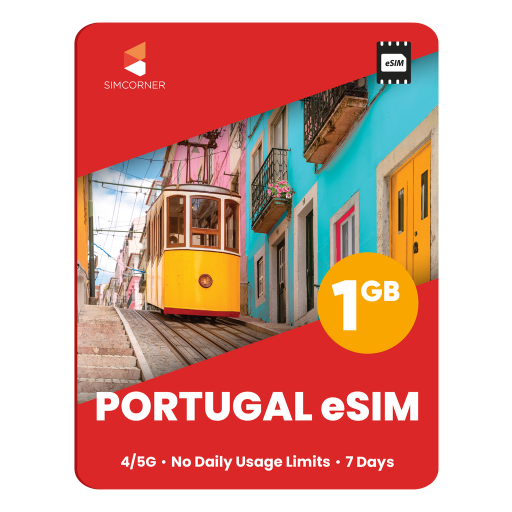 Portugal eSIM: 1GB - 7 Days - SimCorner