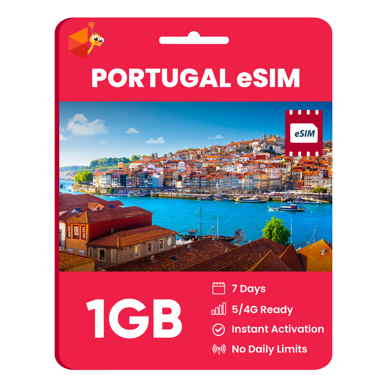 Portugal eSIM: 1GB - 7 Days