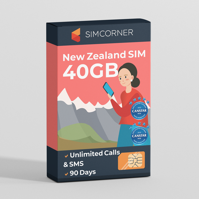 New Zealand Travel Sim Card (40GB | 90 Days | One NZ) I SimCorner