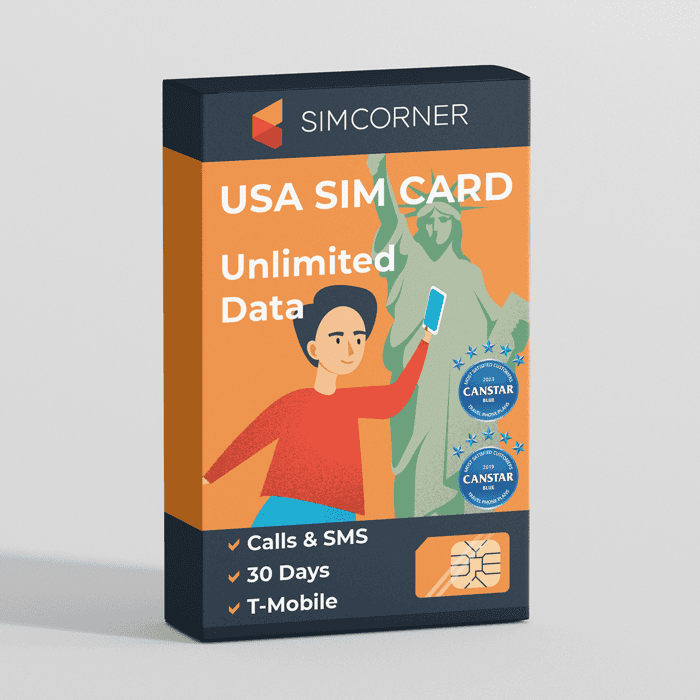 USA SIM Card - Unlimited Data - Unlimited Calls & SMS - SimCorner 