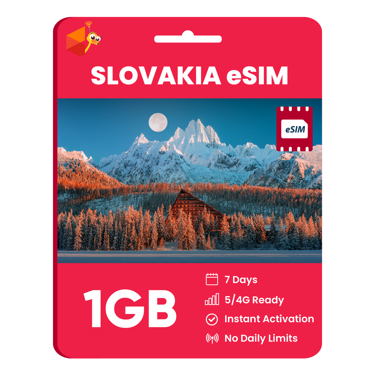 Slovakia eSIM: 1GB - 7 Days