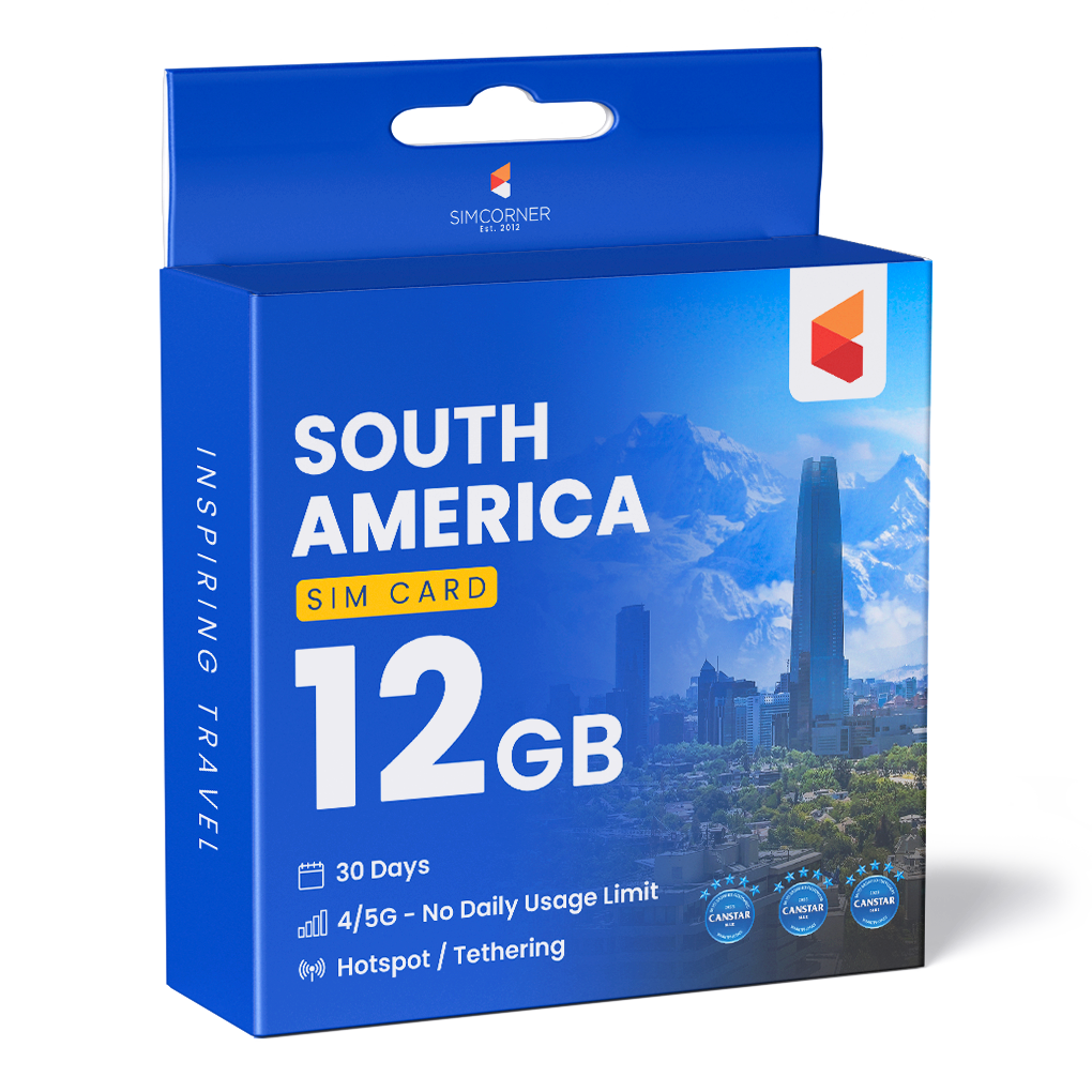 South America Sim Card(12GB)