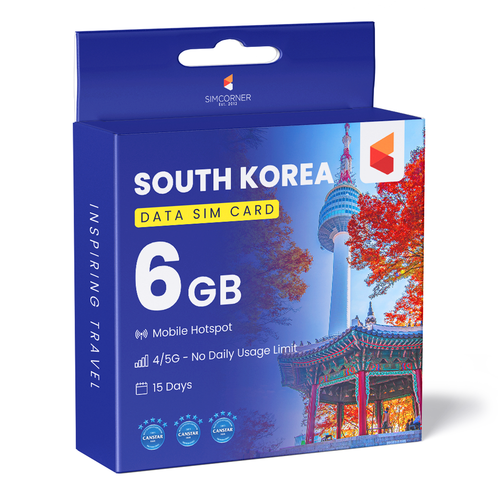 South Korea Data SIM Card (15 Day - 6GB)