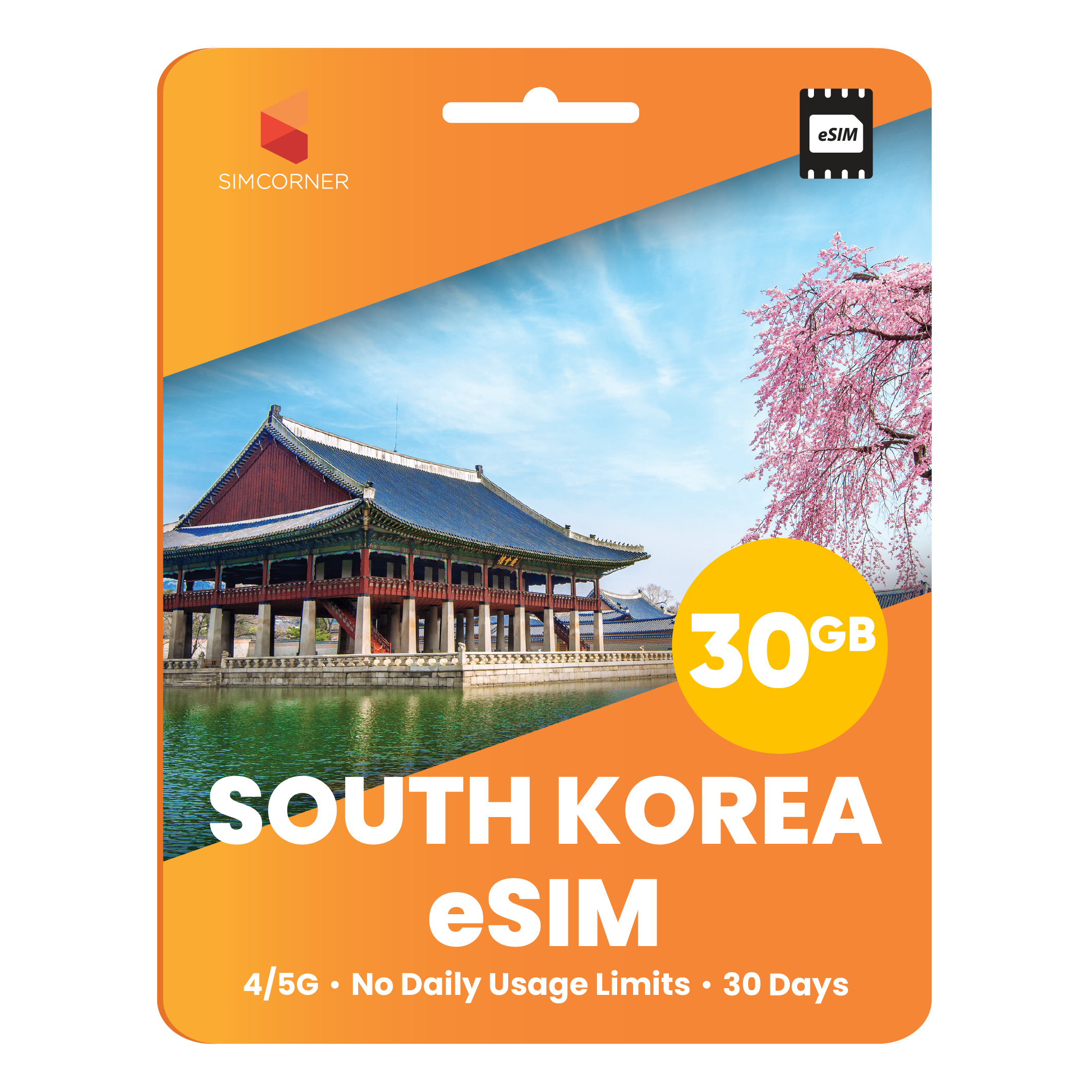 South Korea eSIM: 30GB - 30 Days