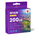 Spain Travel Sim Card 200GB