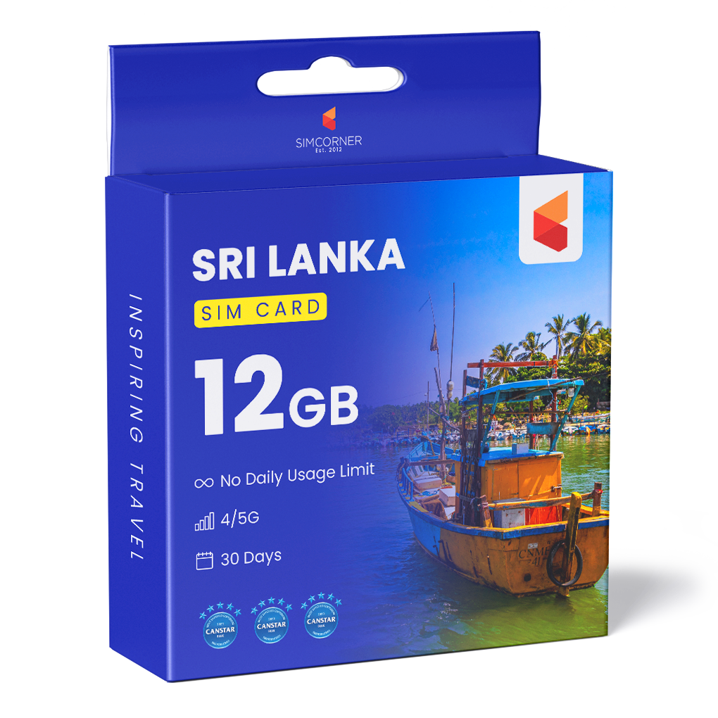 Sri Lanka Travel SIM Card(12GB)