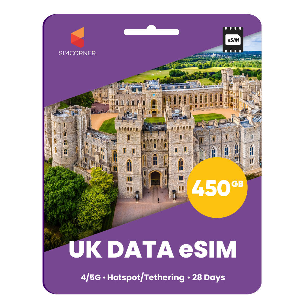 [eSIM] UK Data eSim Card (450GB)