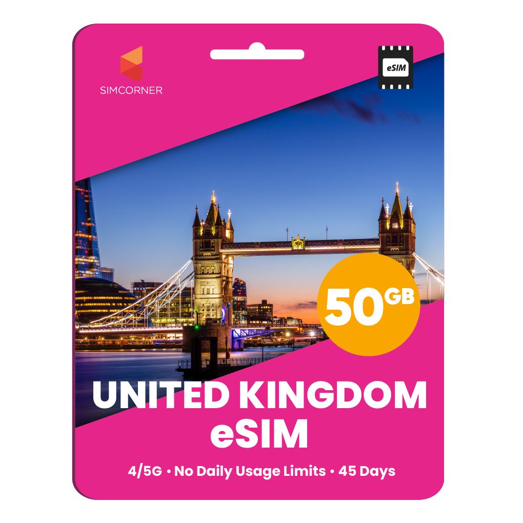 United Kingdom eSIM: 50GB - 45 Days