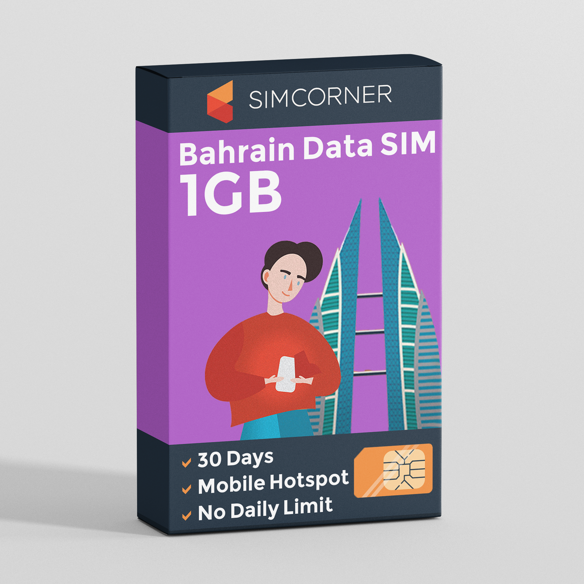 Bahrain Data Sim Card (30 Day - 1GB)