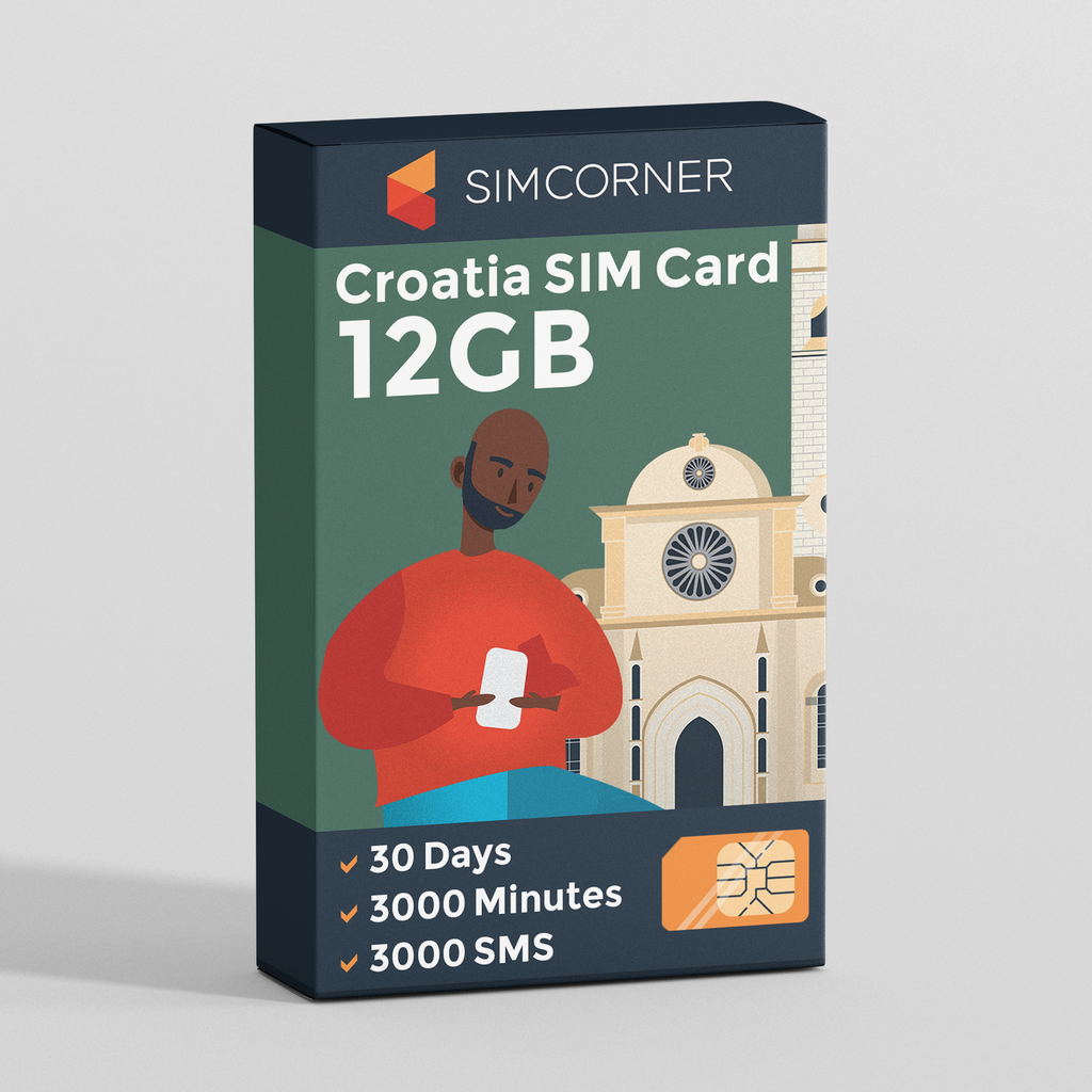 Croatia Travel Sim Card (12GB)