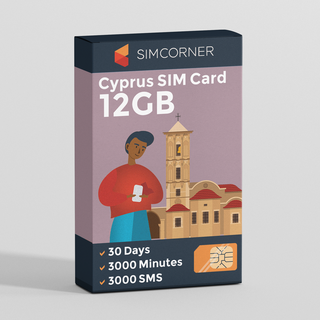 Cyprus Travel Sim Card (12GB)