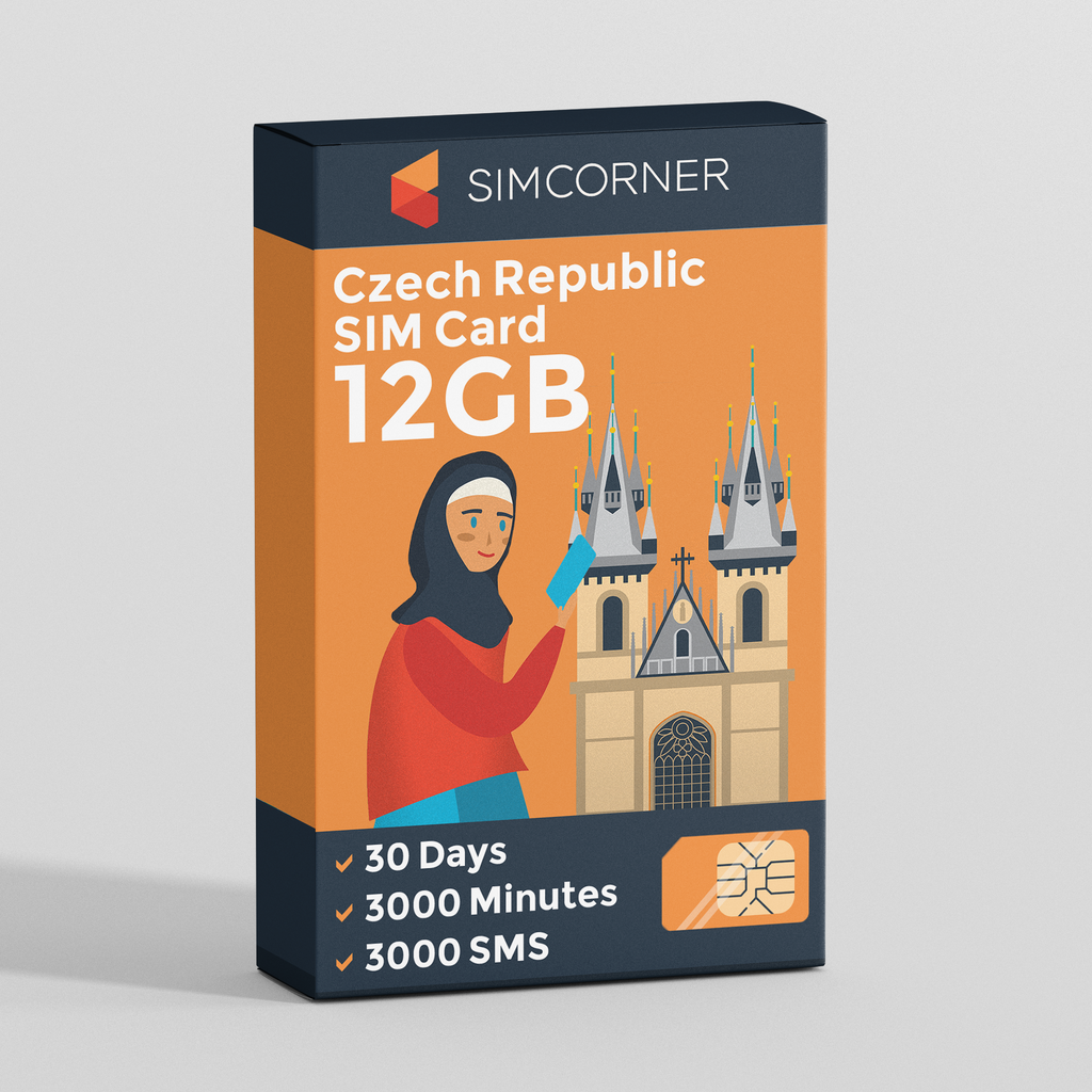 Czech Republic Travel Sim Card (12GB)