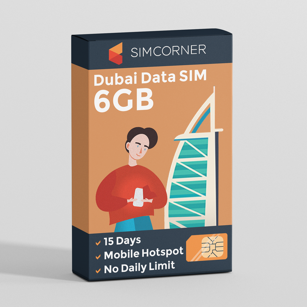 Dubai (UAE) Data SIM Card (15 Day - 6GB)