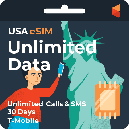 [eSIM] USA Travel SIM - Unlimited Data (T-Mobile)