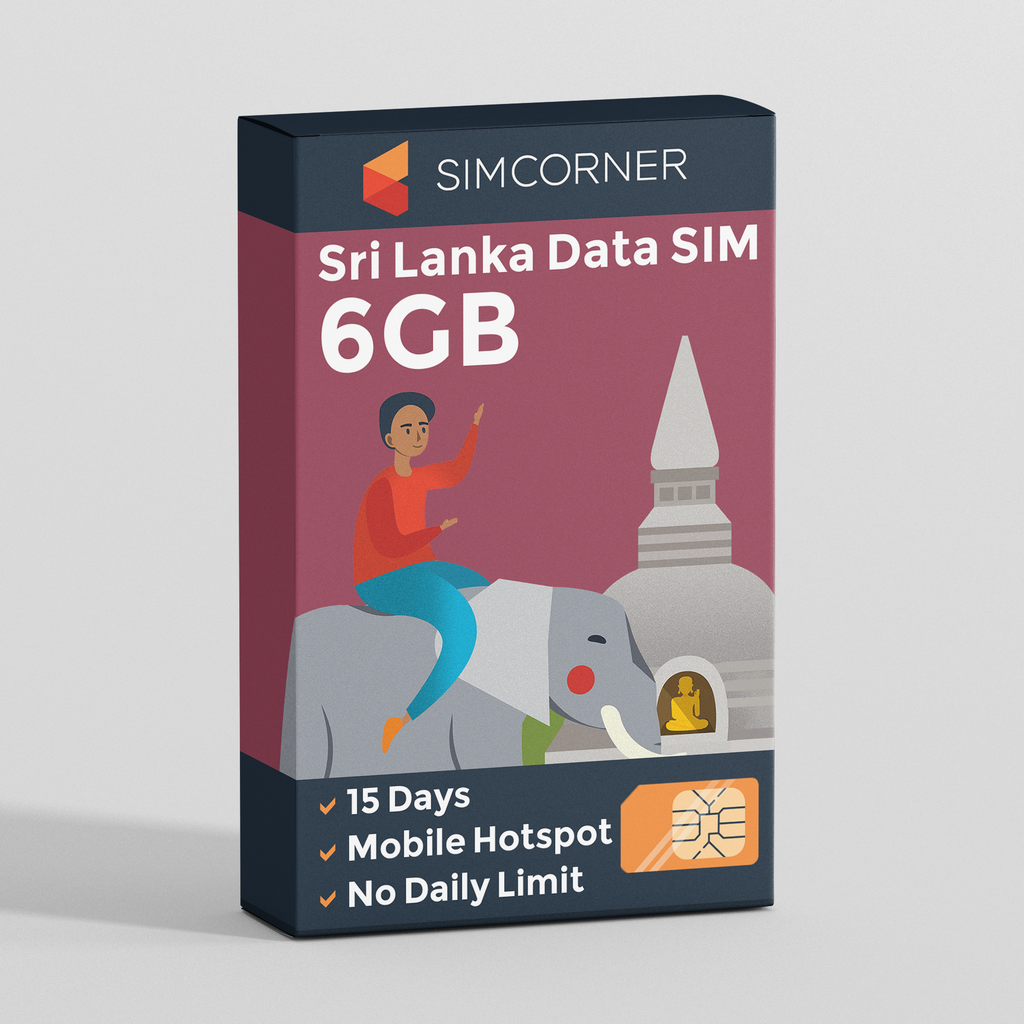 Sri Lanka Data SIM Card (15 Day - 6GB)