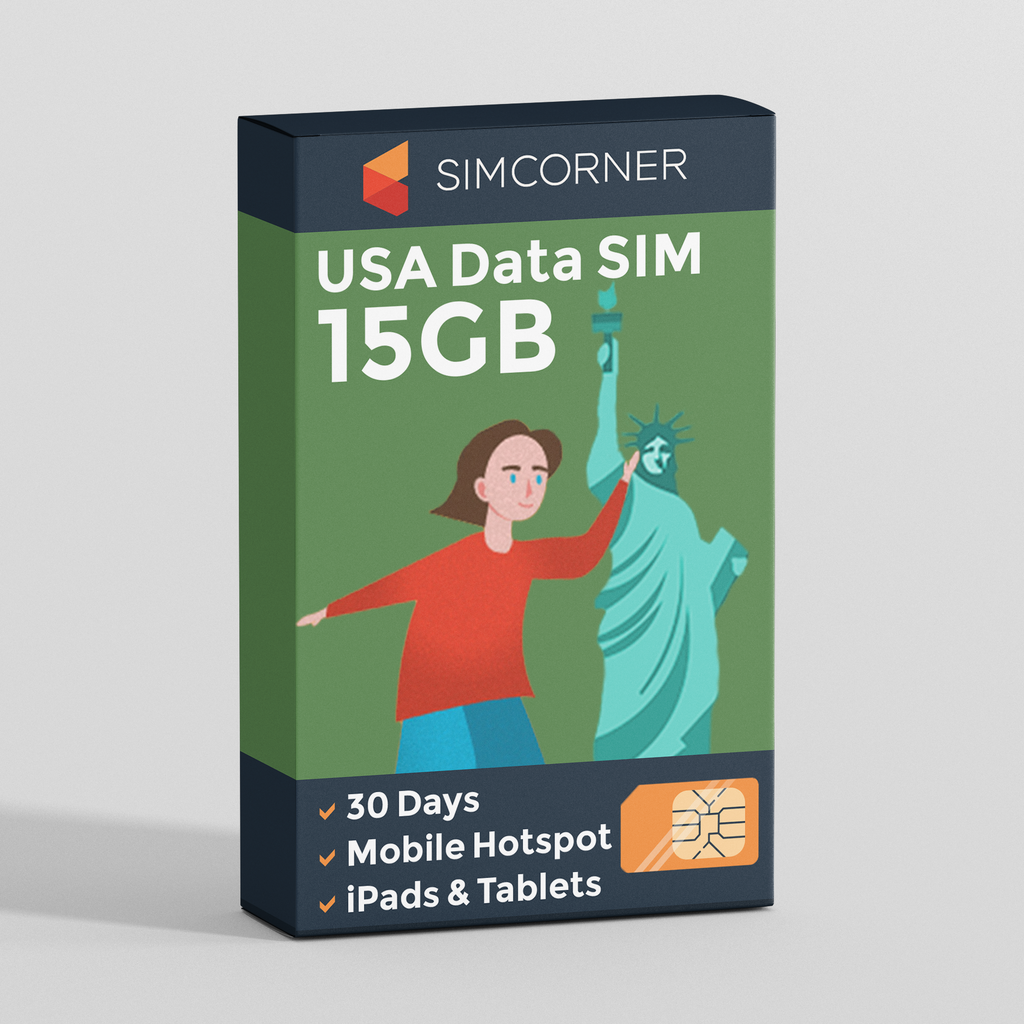 USA Data Only Sim (iPad/Tablet) 15GB