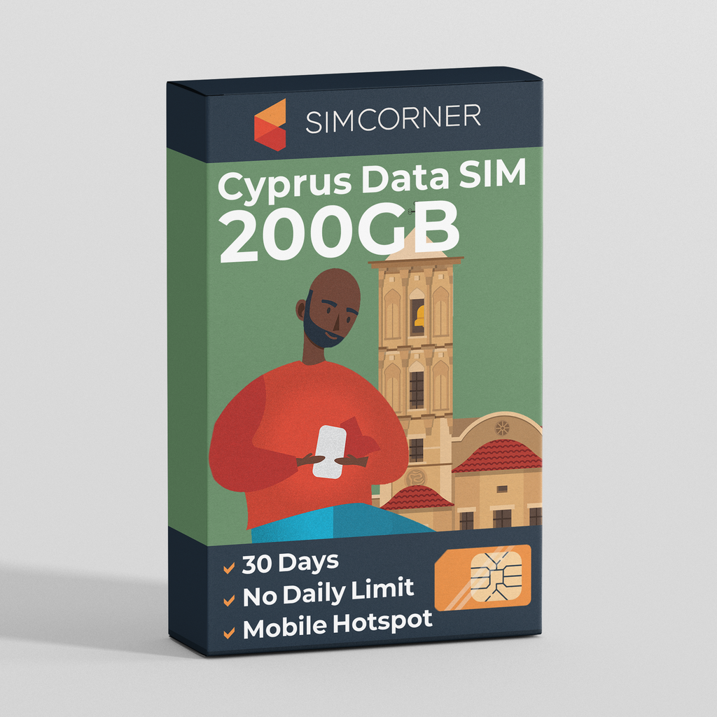 Cyprus Travel Sim Card 200GB