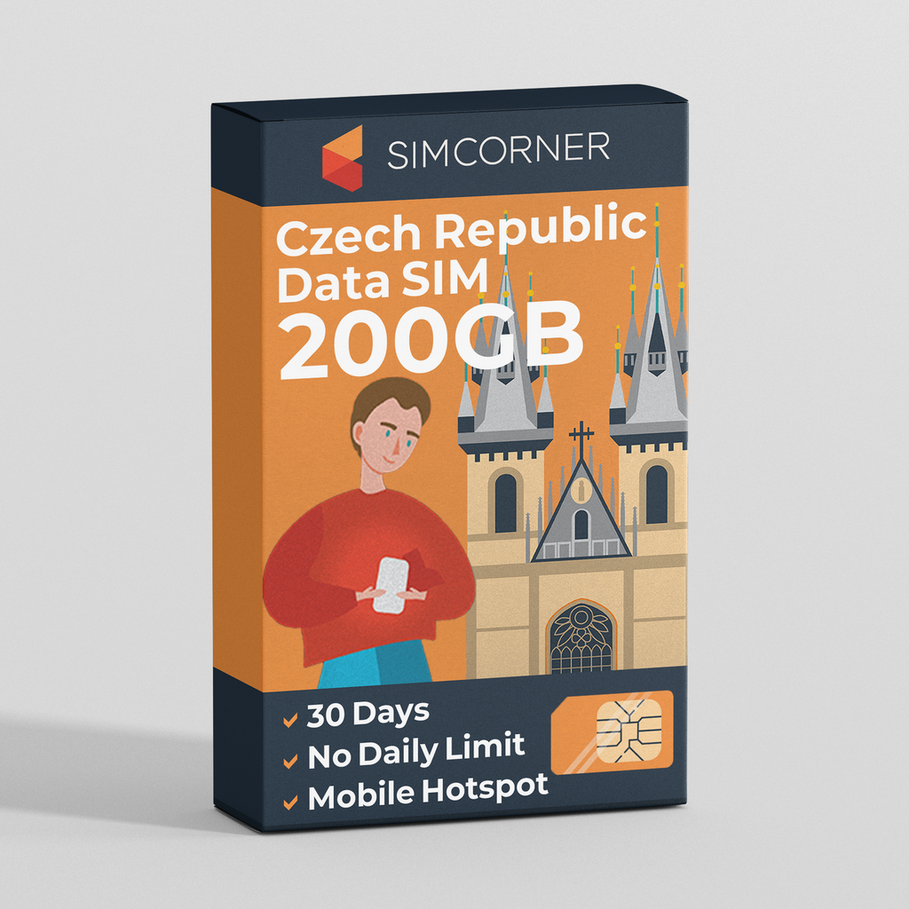 Czech Republic Travel Sim Card 200GB | SimCorner