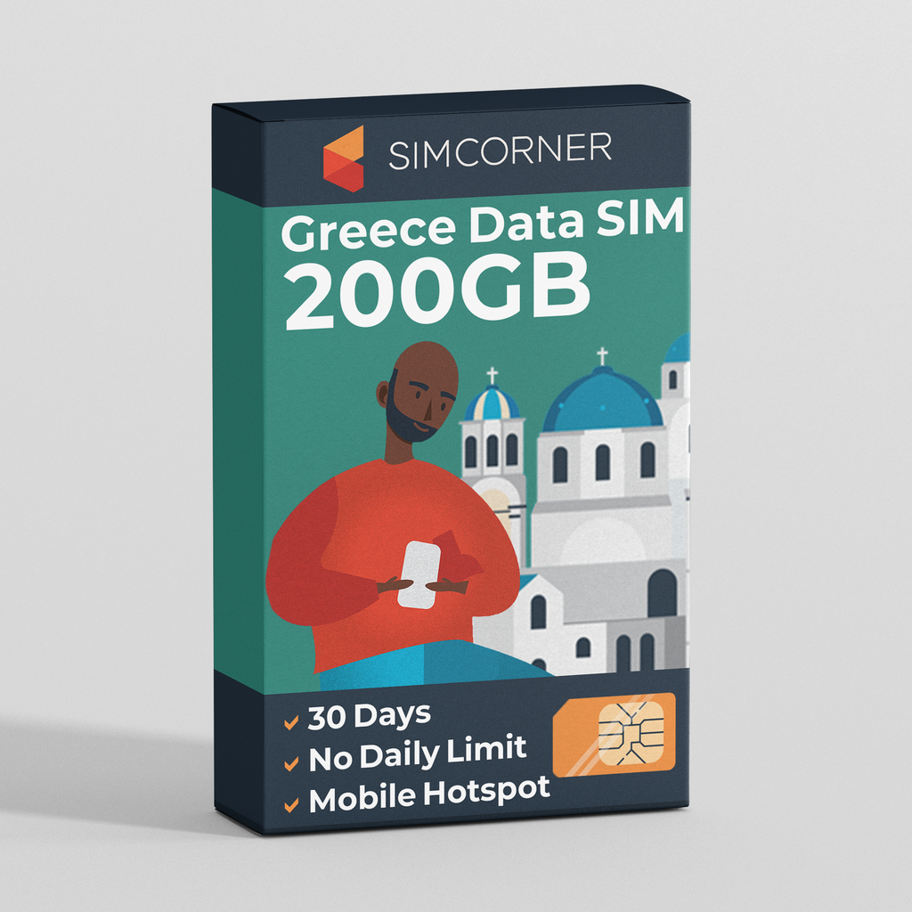 Greece Travel Sim Card 200GB