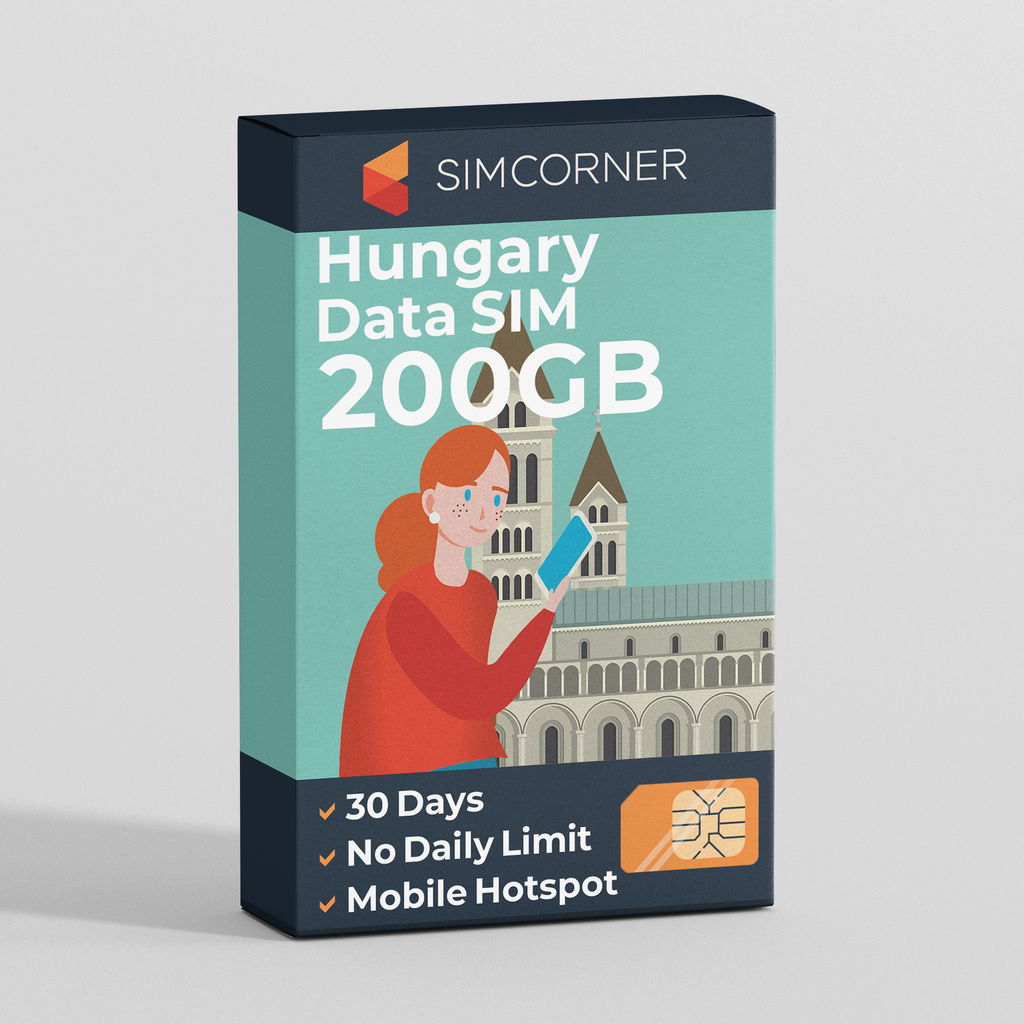 Hungary Travel Sim Card 200GB | SimCorner